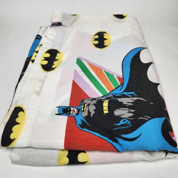 DC Comics Other - DC Comics 1989 Batman Flat Twin Sheet Bedding Fabric Material 80s 90s